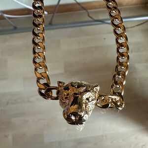 Gold Panther Chain Necklace